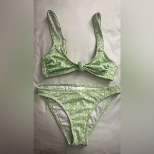 Light Green Flower Bikini